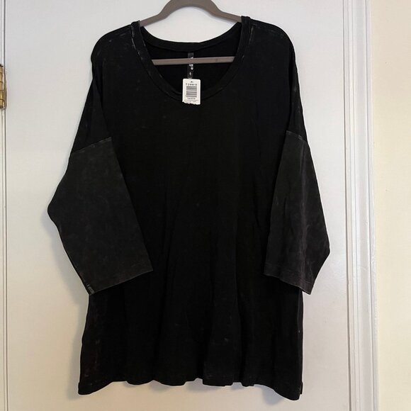 Torrid Size 3 Black Dream Fleece Long Sleeve Scoop Sleep Tee - Picture 4 of 7
